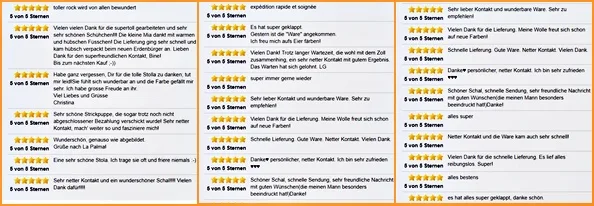 ein kleiner teil meiner DaWanda bewertungen